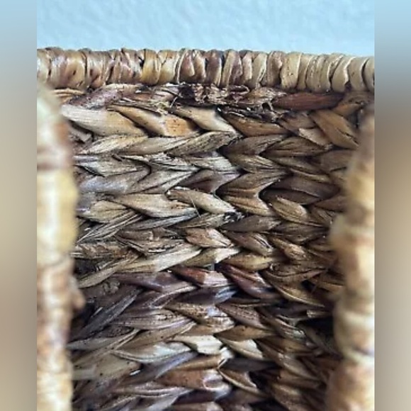 Vintage Boho 2 Wine Bottle Holder Carrier Woven Rattan Wicker Basket Bar Decor - Picture 3 of 12